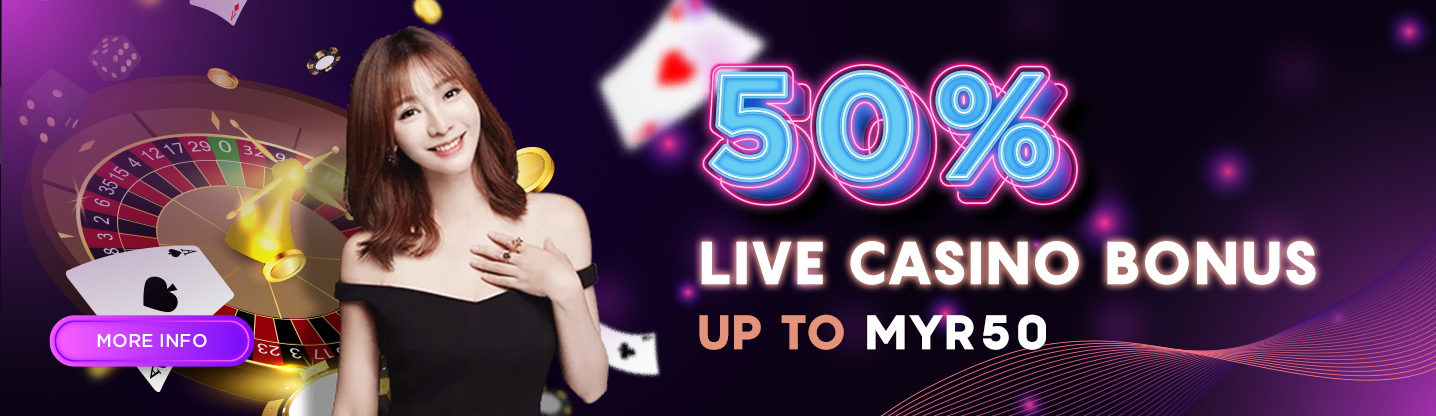 Live Casino Welcome Bonus 50%